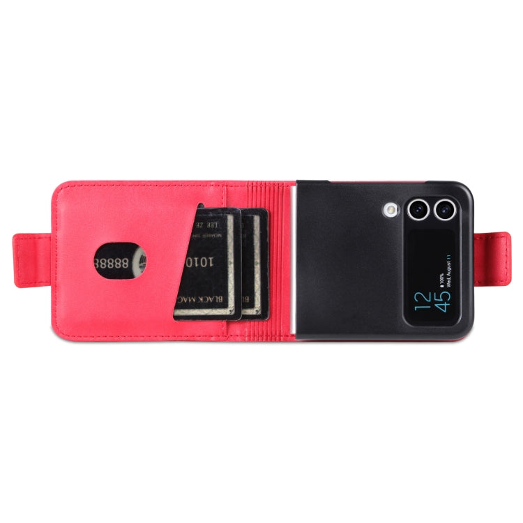 AZNS Custodia per telefono in pelle a conchiglia con struttura in vitello magnetico, For Samsung Galaxy Z Flip4 5G, For Samsung Galaxy Z Flip3 5G