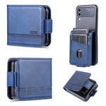 AZNS Custodia per telefono in pelle a conchiglia con struttura in vitello magnetico, For Samsung Galaxy Z Flip4 5G, For Samsung Galaxy Z Flip3 5G