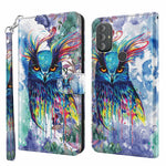 Modello di pittura 3D Custodia per telefono in TPU + PU, For Motorola Moto G Power 2022, For Motorola Moto G Stylus 5G 2022