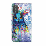 Modello di pittura 3D Custodia per telefono in TPU + PU, For Motorola Moto G Power 2022, For Motorola Moto G Stylus 5G 2022