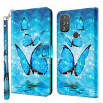 Modello di pittura 3D Custodia per telefono in TPU + PU, For Motorola Moto G Power 2022, For Motorola Moto G Stylus 5G 2022