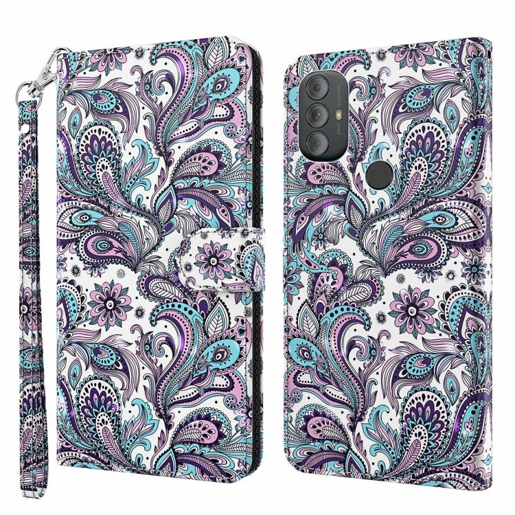 Modello di pittura 3D Custodia per telefono in TPU + PU, For Motorola Moto G Power 2022, For Motorola Moto G Stylus 5G 2022