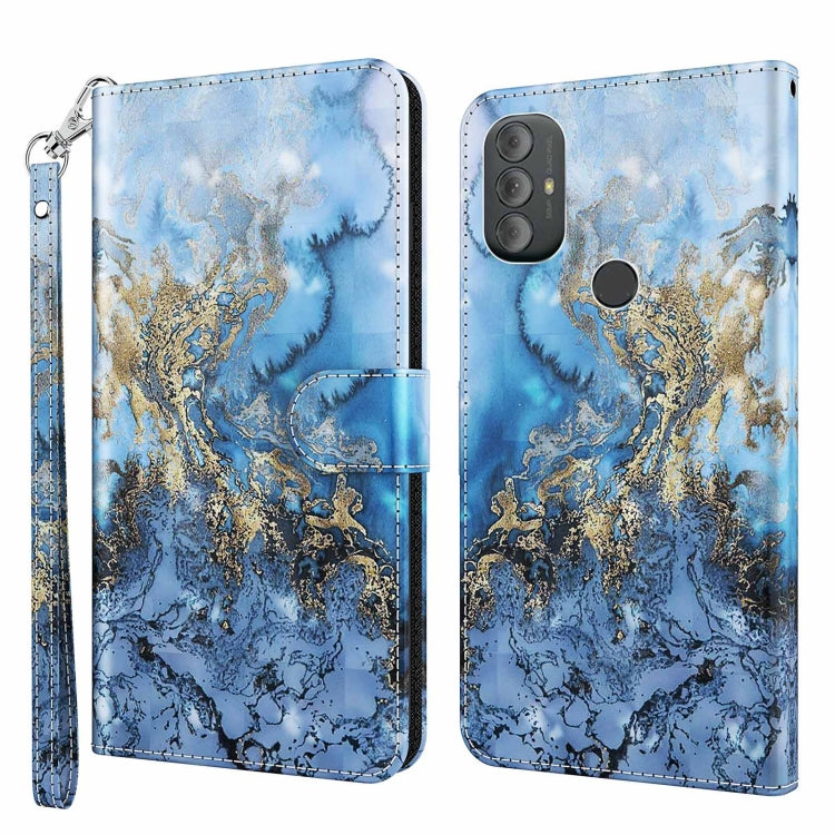 Modello di pittura 3D Custodia per telefono in TPU + PU, For Motorola Moto G Power 2022, For Motorola Moto G Stylus 5G 2022