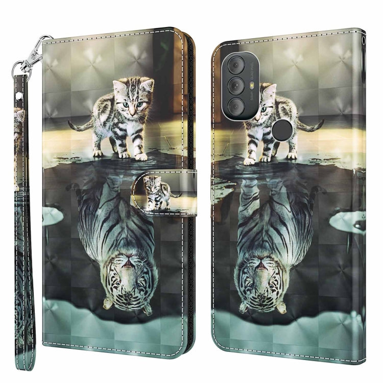 Modello di pittura 3D Custodia per telefono in TPU + PU, For Motorola Moto G Power 2022, For Motorola Moto G Stylus 5G 2022