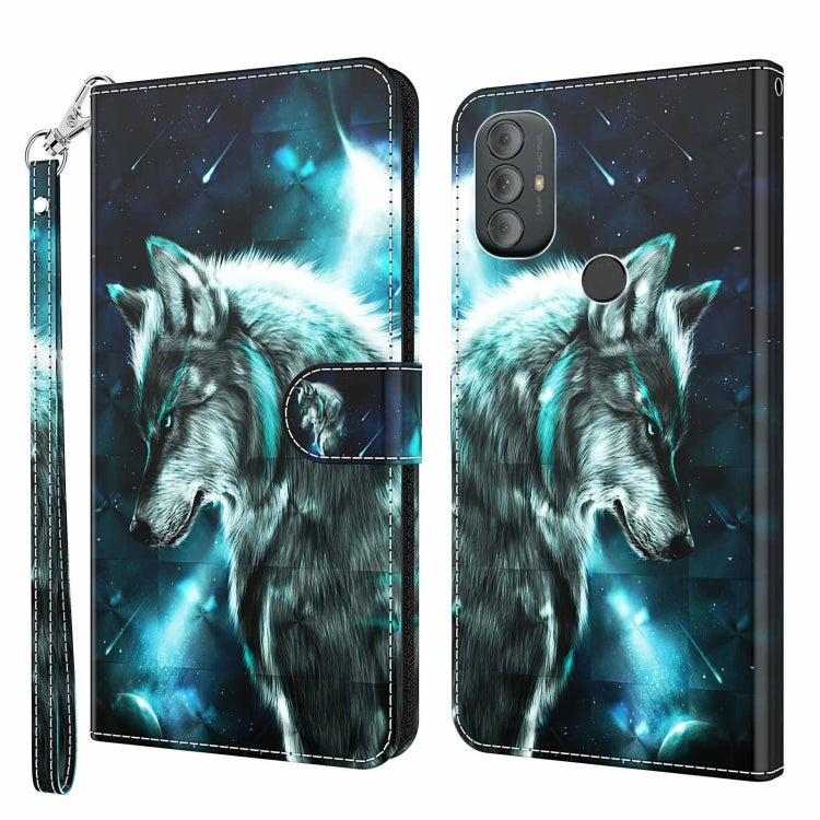 Modello di pittura 3D Custodia per telefono in TPU + PU, For Motorola Moto G Power 2022, For Motorola Moto G Stylus 5G 2022