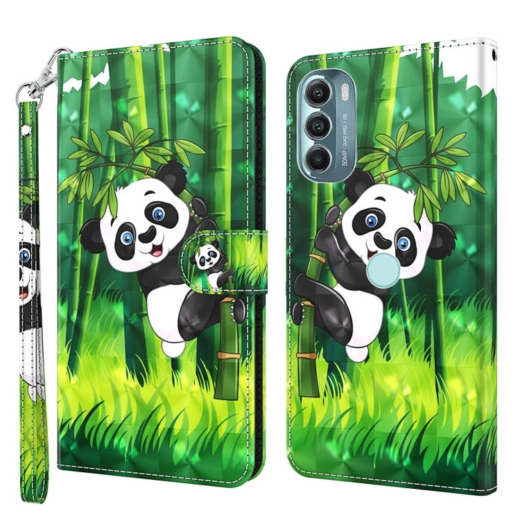 Modello di pittura 3D Custodia per telefono in TPU + PU, For Motorola Moto G Power 2022, For Motorola Moto G Stylus 5G 2022