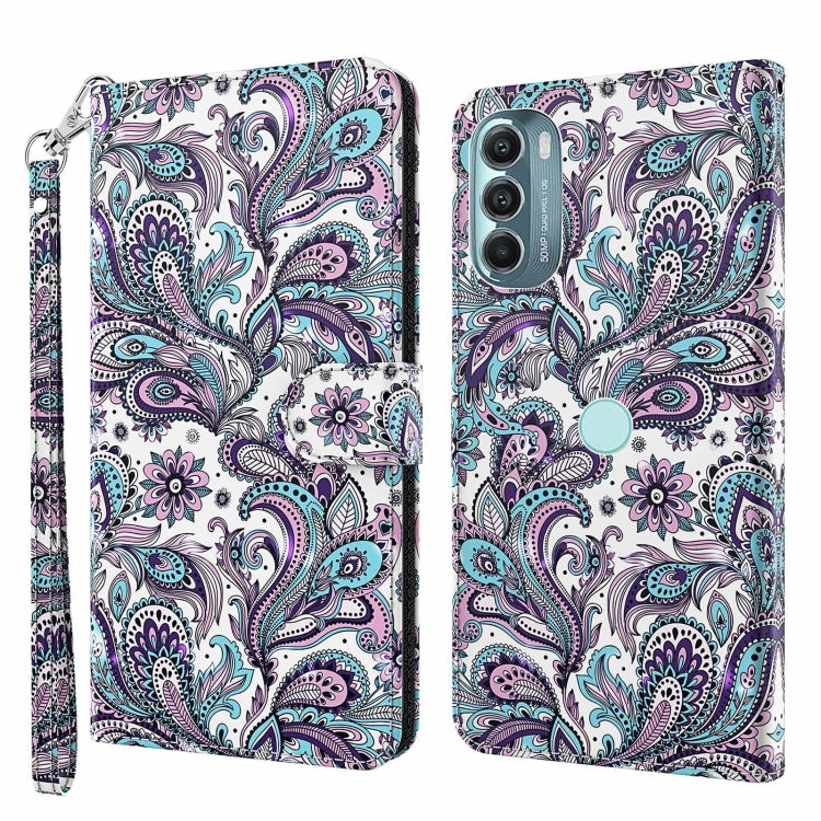 Modello di pittura 3D Custodia per telefono in TPU + PU, For Motorola Moto G Power 2022, For Motorola Moto G Stylus 5G 2022