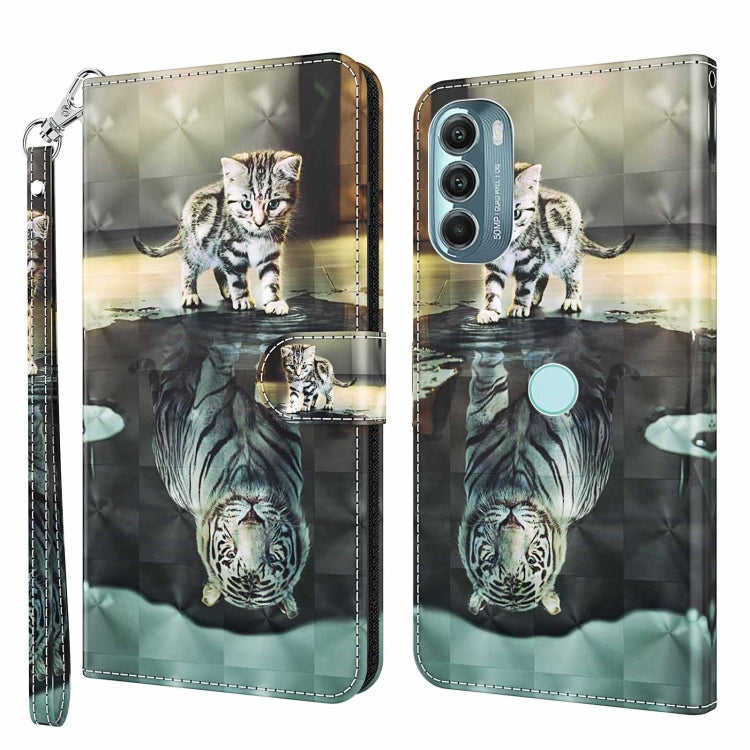 Modello di pittura 3D Custodia per telefono in TPU + PU, For Motorola Moto G Power 2022, For Motorola Moto G Stylus 5G 2022