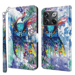 Modello di pittura 3D Custodia per telefono in TPU + PU, For OnePlus 10T, For Sony Xperia 5 IV