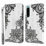 Modello di pittura 3D Custodia per telefono in TPU + PU, For OnePlus 10T, For Sony Xperia 5 IV
