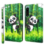 Modello di pittura 3D Custodia per telefono in TPU + PU, For OnePlus 10T, For Sony Xperia 5 IV
