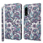 Modello di pittura 3D Custodia per telefono in TPU + PU, For OnePlus 10T, For Sony Xperia 5 IV
