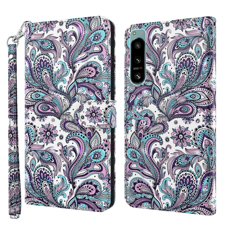 Modello di pittura 3D Custodia per telefono in TPU + PU, For OnePlus 10T, For Sony Xperia 5 IV