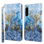 Modello di pittura 3D Custodia per telefono in TPU + PU, For OnePlus 10T, For Sony Xperia 5 IV