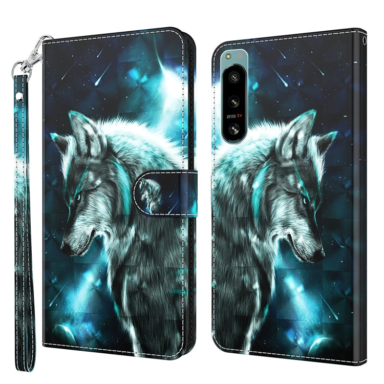 Modello di pittura 3D Custodia per telefono in TPU + PU, For OnePlus 10T, For Sony Xperia 5 IV