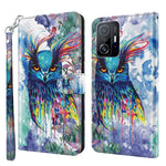 Modello di pittura 3D Custodia per telefono in TPU + PU, For Xiaomi 11T Pro, For Samsung Galaxy S23, For Samsung Galaxy S23+ 5G
