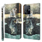 Modello di pittura 3D Custodia per telefono in TPU + PU, For Xiaomi 11T Pro, For Samsung Galaxy S23, For Samsung Galaxy S23+ 5G