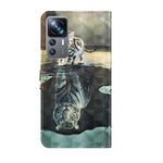 Modello di pittura 3D Custodia per telefono in TPU + PU, For Xiaomi 12T Pro/12T/Redmi K50 Ultra, For Samsung Galaxy A04