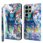 Modello di pittura 3D Custodia per telefono in TPU + PU, For Samsung Galaxy S23 ultra 5G