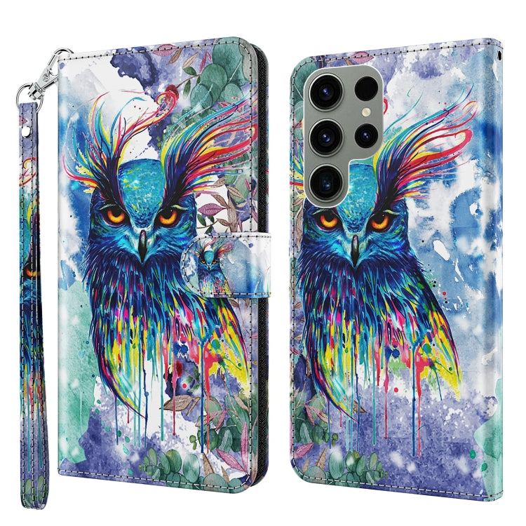 Modello di pittura 3D Custodia per telefono in TPU + PU, For Samsung Galaxy S23 ultra 5G