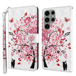 Modello di pittura 3D Custodia per telefono in TPU + PU, For Samsung Galaxy S23 ultra 5G