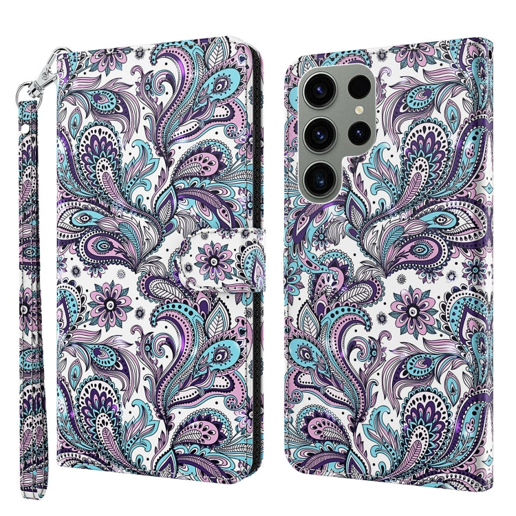 Modello di pittura 3D Custodia per telefono in TPU + PU, For Samsung Galaxy S23 ultra 5G