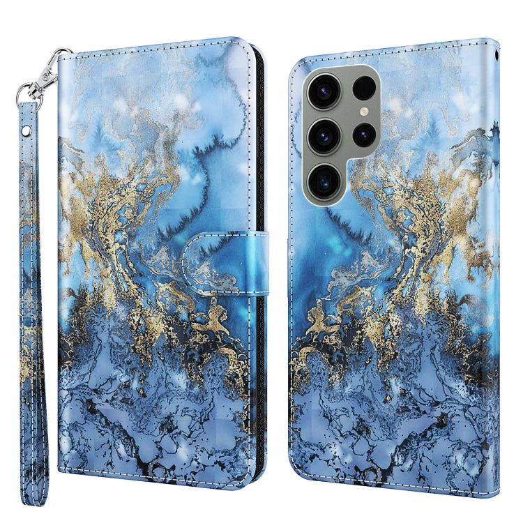 Modello di pittura 3D Custodia per telefono in TPU + PU, For Samsung Galaxy S23 ultra 5G