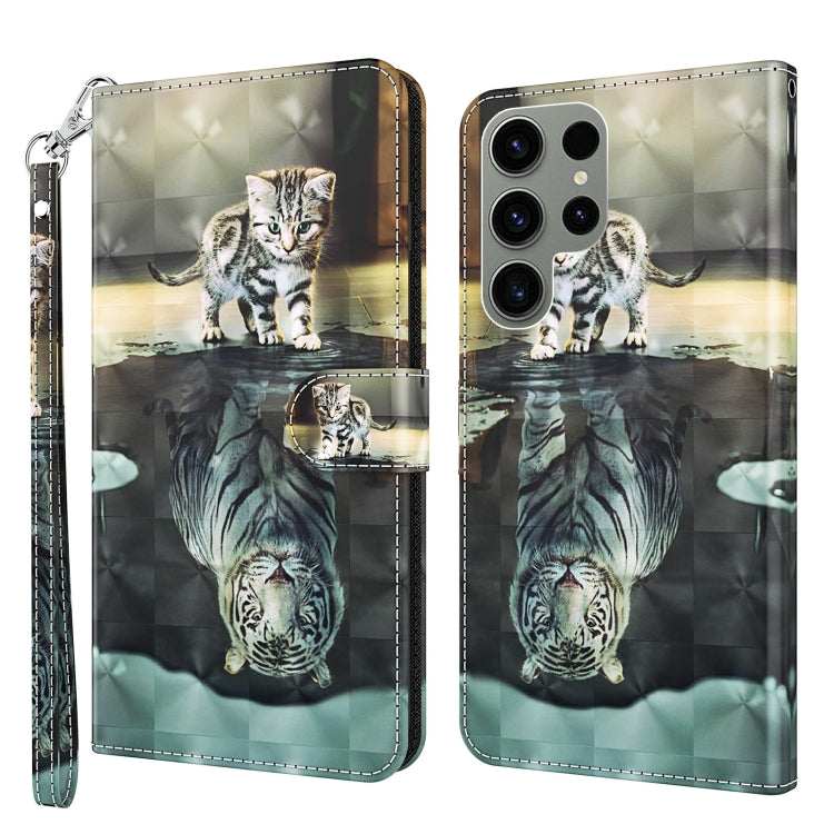 Modello di pittura 3D Custodia per telefono in TPU + PU, For Samsung Galaxy S23 ultra 5G