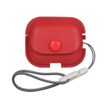 Custodia protettiva per auricolari in pelle PU Litchi Texture con cordino, For AirPods Pro 2 with Lanyard