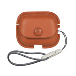 Custodia protettiva per auricolari in pelle PU Litchi Texture con cordino, For AirPods Pro 2 with Lanyard