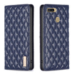 Custodia per telefono a conchiglia in pelle magnetica Diamond Lattice, For OPPO A7, For OPPO A15, For OPPO A16s / A16 / A54s / A55 5G / A54 4G, For OPPO A57 4G