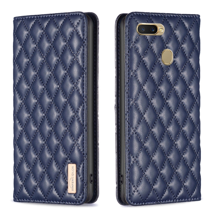 Custodia per telefono a conchiglia in pelle magnetica Diamond Lattice, For OPPO A7, For OPPO A15, For OPPO A16s / A16 / A54s / A55 5G / A54 4G, For OPPO A57 4G