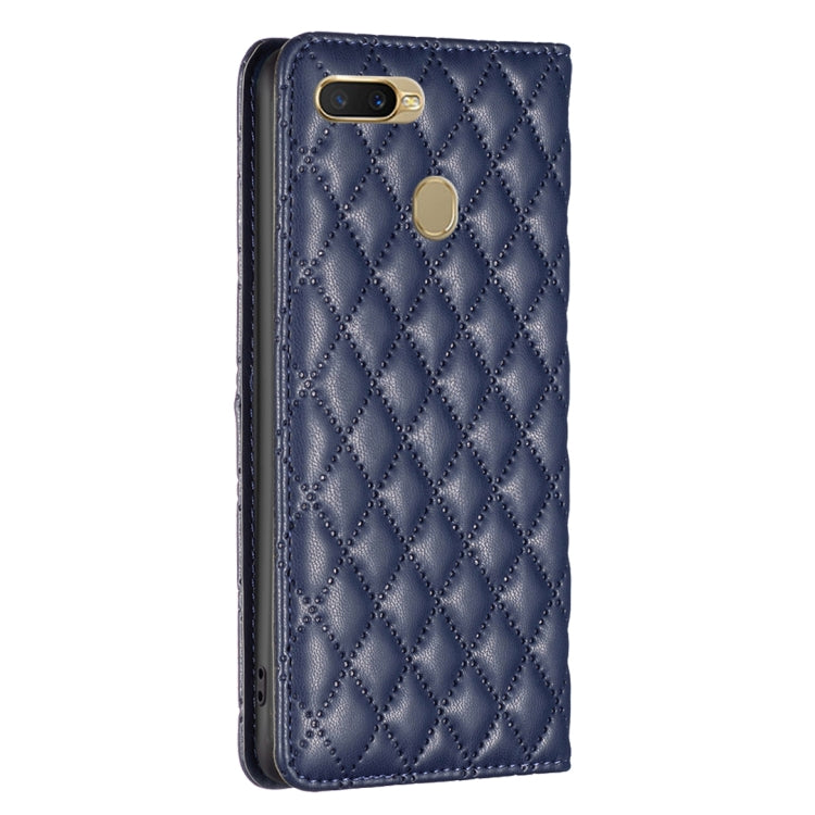 Custodia per telefono a conchiglia in pelle magnetica Diamond Lattice, For OPPO A7, For OPPO A15, For OPPO A16s / A16 / A54s / A55 5G / A54 4G, For OPPO A57 4G