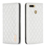 Custodia per telefono a conchiglia in pelle magnetica Diamond Lattice, For OPPO A7, For OPPO A15, For OPPO A16s / A16 / A54s / A55 5G / A54 4G, For OPPO A57 4G