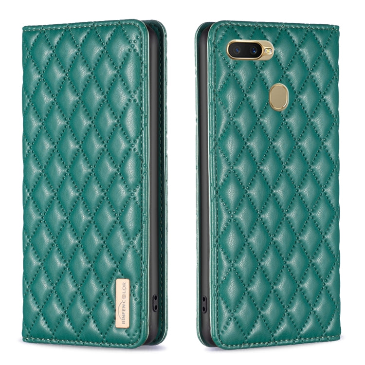 Custodia per telefono a conchiglia in pelle magnetica Diamond Lattice, For OPPO A7, For OPPO A15, For OPPO A16s / A16 / A54s / A55 5G / A54 4G, For OPPO A57 4G