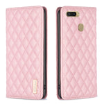 Custodia per telefono a conchiglia in pelle magnetica Diamond Lattice, For OPPO A7, For OPPO A15, For OPPO A16s / A16 / A54s / A55 5G / A54 4G, For OPPO A57 4G