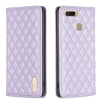 Custodia per telefono a conchiglia in pelle magnetica Diamond Lattice, For OPPO A7, For OPPO A15, For OPPO A16s / A16 / A54s / A55 5G / A54 4G, For OPPO A57 4G