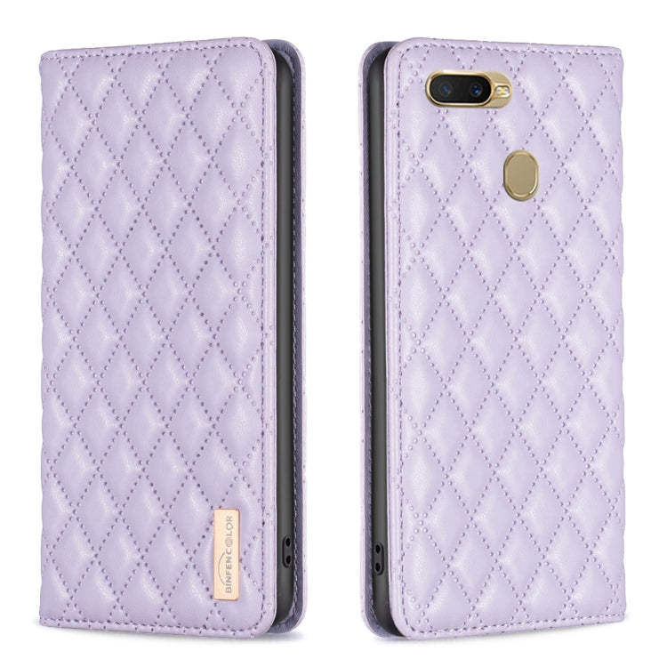 Custodia per telefono a conchiglia in pelle magnetica Diamond Lattice, For OPPO A7, For OPPO A15, For OPPO A16s / A16 / A54s / A55 5G / A54 4G, For OPPO A57 4G