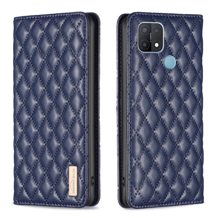 Custodia per telefono a conchiglia in pelle magnetica Diamond Lattice, For OPPO A7, For OPPO A15, For OPPO A16s / A16 / A54s / A55 5G / A54 4G, For OPPO A57 4G