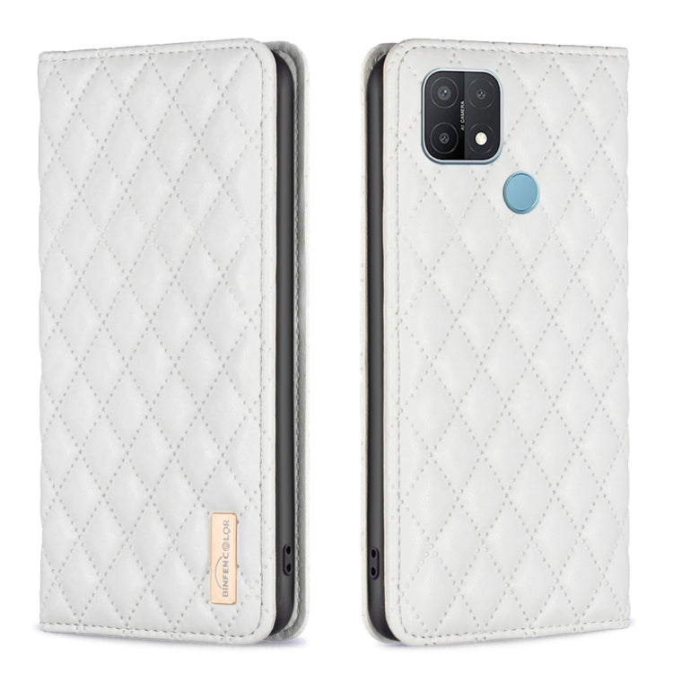 Custodia per telefono a conchiglia in pelle magnetica Diamond Lattice, For OPPO A7, For OPPO A15, For OPPO A16s / A16 / A54s / A55 5G / A54 4G, For OPPO A57 4G