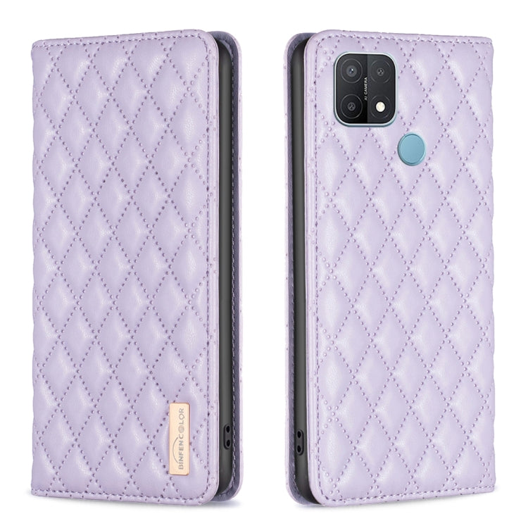 Custodia per telefono a conchiglia in pelle magnetica Diamond Lattice, For OPPO A7, For OPPO A15, For OPPO A16s / A16 / A54s / A55 5G / A54 4G, For OPPO A57 4G