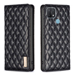 Custodia per telefono a conchiglia in pelle magnetica Diamond Lattice, For OPPO A7, For OPPO A15, For OPPO A16s / A16 / A54s / A55 5G / A54 4G, For OPPO A57 4G