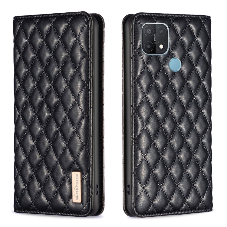 Custodia per telefono a conchiglia in pelle magnetica Diamond Lattice, For OPPO A7, For OPPO A15, For OPPO A16s / A16 / A54s / A55 5G / A54 4G, For OPPO A57 4G