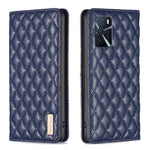Custodia per telefono a conchiglia in pelle magnetica Diamond Lattice, For OPPO A7, For OPPO A15, For OPPO A16s / A16 / A54s / A55 5G / A54 4G, For OPPO A57 4G