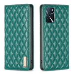 Custodia per telefono a conchiglia in pelle magnetica Diamond Lattice, For OPPO A7, For OPPO A15, For OPPO A16s / A16 / A54s / A55 5G / A54 4G, For OPPO A57 4G