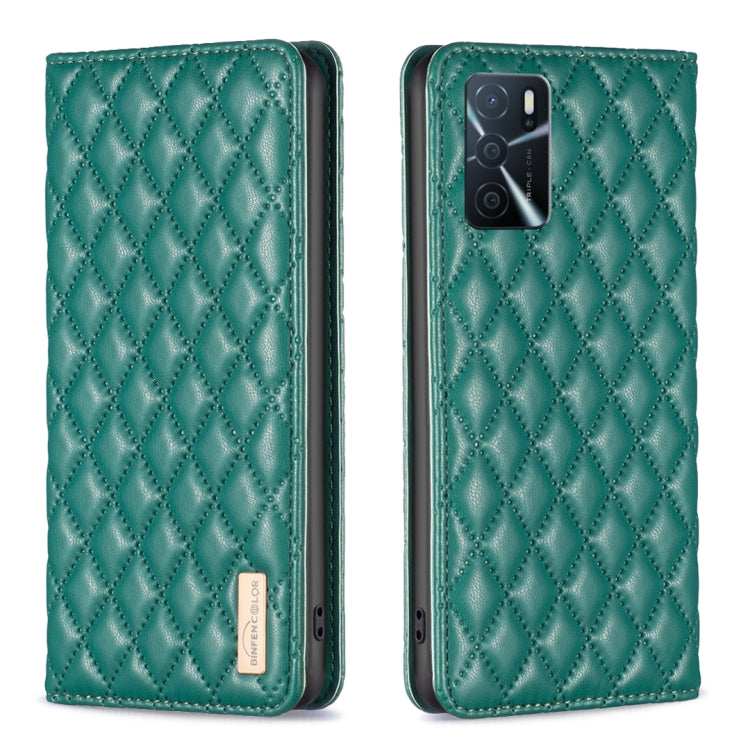 Custodia per telefono a conchiglia in pelle magnetica Diamond Lattice, For OPPO A7, For OPPO A15, For OPPO A16s / A16 / A54s / A55 5G / A54 4G, For OPPO A57 4G
