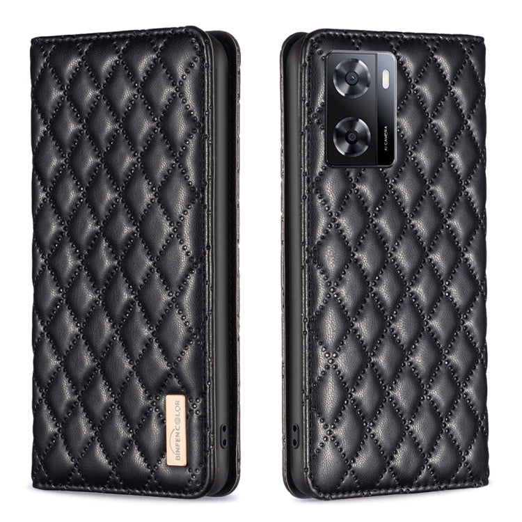 Custodia per telefono a conchiglia in pelle magnetica Diamond Lattice, For OPPO A7, For OPPO A15, For OPPO A16s / A16 / A54s / A55 5G / A54 4G, For OPPO A57 4G