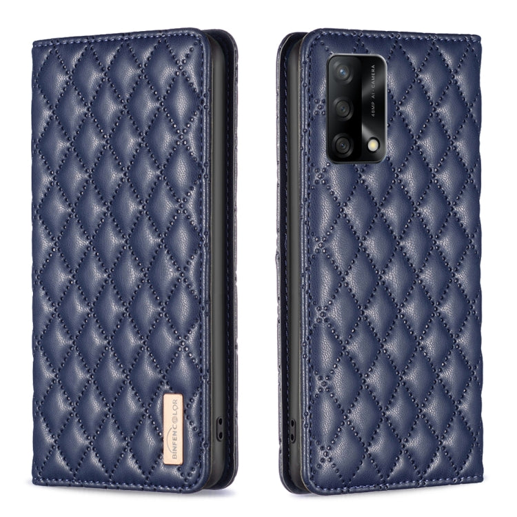 Custodia per telefono a conchiglia in pelle magnetica Diamond Lattice, For OPPO A74 4G / F19 4G, For OPPO A74 5G / A93 5G / A54 5G, For OPPO A76 4G / A36 4G / K10 4G / Realme 9i, For OPPO A94 4G / Reno5 F / F19 Pro