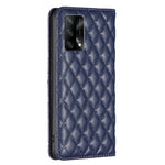 Custodia per telefono a conchiglia in pelle magnetica Diamond Lattice, For OPPO A74 4G / F19 4G, For OPPO A74 5G / A93 5G / A54 5G, For OPPO A76 4G / A36 4G / K10 4G / Realme 9i, For OPPO A94 4G / Reno5 F / F19 Pro