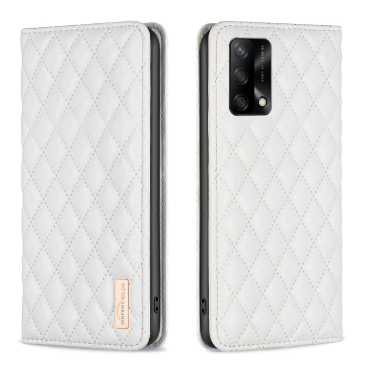 Custodia per telefono a conchiglia in pelle magnetica Diamond Lattice, For OPPO A74 4G / F19 4G, For OPPO A74 5G / A93 5G / A54 5G, For OPPO A76 4G / A36 4G / K10 4G / Realme 9i, For OPPO A94 4G / Reno5 F / F19 Pro